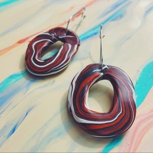 Hand Sculpted Polymer Clay Earrings NWT
